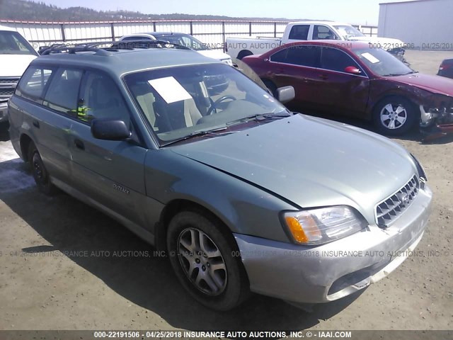 4S3BH675347633630 - 2004 SUBARU LEGACY OUTBACK AWP GREEN photo 1