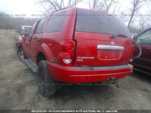 1D4HB48N25F555348 - 2005 DODGE DURANGO SLT RED photo 3