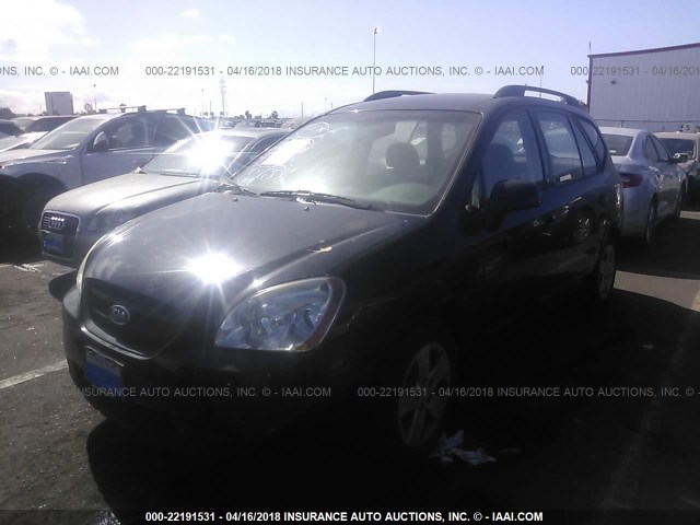 KNAFG528297260133 - 2009 KIA RONDO LX/EX BLACK photo 2