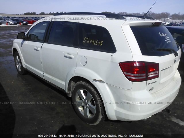 3D4PG5FV0AT105896 - 2010 DODGE JOURNEY SXT WHITE photo 3