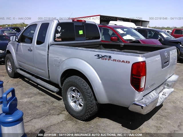 1N6AD06W75C433080 - 2005 NISSAN FRONTIER KING CAB LE/SE/OFF ROAD GRAY photo 3