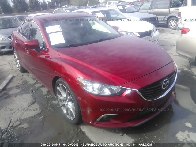 JM1GJ1T69E1136792 - 2014 MAZDA 6 TOURING RED photo 1