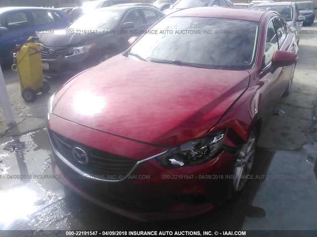 JM1GJ1T69E1136792 - 2014 MAZDA 6 TOURING RED photo 2