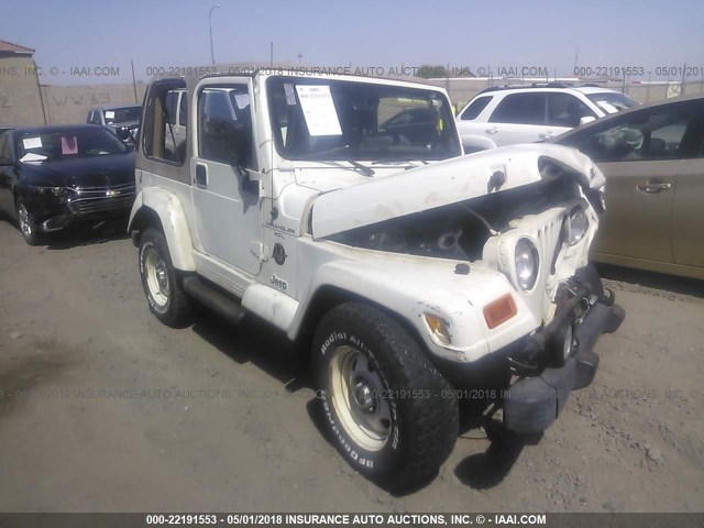 1J4FA59S91P305329 - 2001 JEEP WRANGLER / TJ SAHARA WHITE photo 1