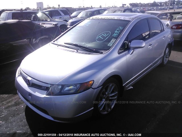 2HGFA55558H710898 - 2008 HONDA CIVIC SI SILVER photo 2