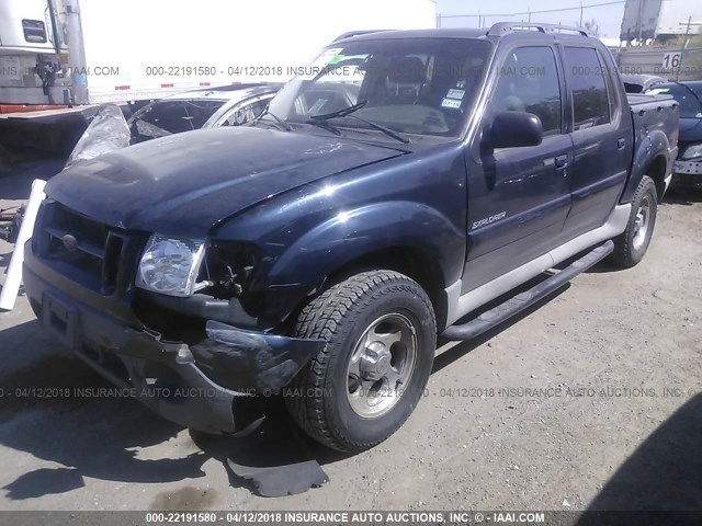 1FMZU67E12UC52184 - 2002 FORD EXPLORER SPORT TR  BLUE photo 2