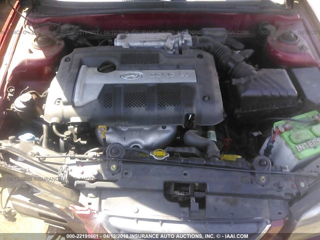 KMHDN46D45U979134 - 2005 HYUNDAI ELANTRA GLS/GT RED photo 10