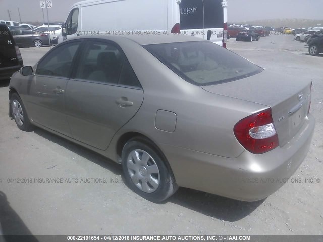 4T1BE30K44U907695 - 2004 TOYOTA CAMRY LE/XLE/SE TAN photo 3