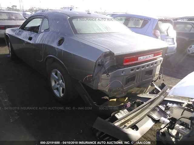 2B3CJ4DV4AH318385 - 2010 DODGE CHALLENGER SE GRAY photo 3