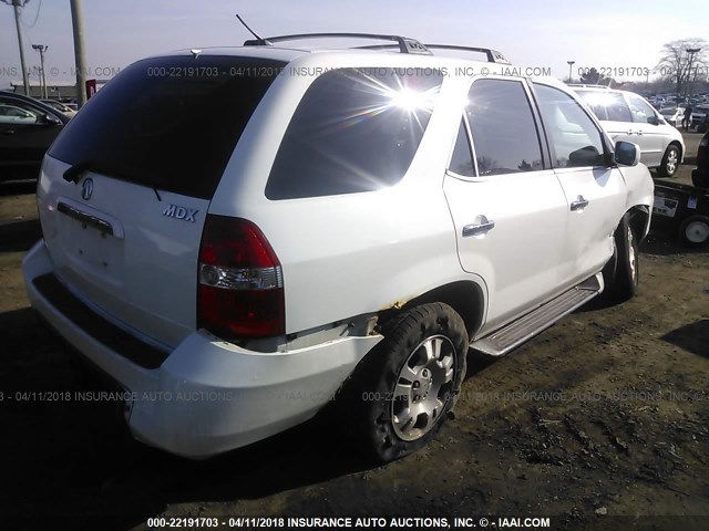 2HNYD18232H532970 - 2002 ACURA MDX WHITE photo 4