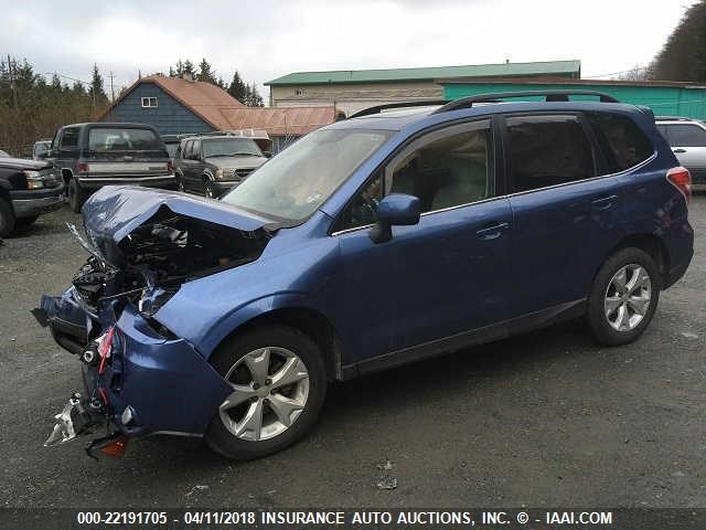 JF2SJAHC7GH497247 - 2016 SUBARU FORESTER 2.5I LIMITED BLUE photo 2