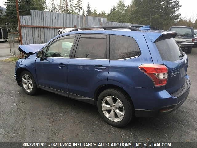 JF2SJAHC7GH497247 - 2016 SUBARU FORESTER 2.5I LIMITED BLUE photo 3