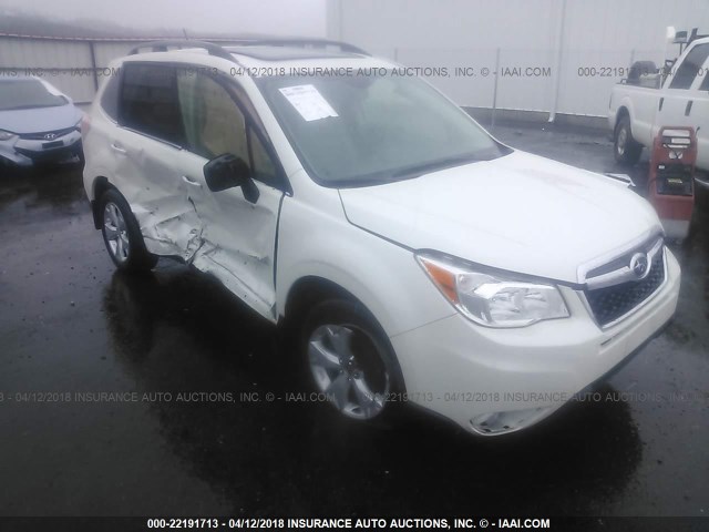 JF2SJARC4FH556395 - 2015 SUBARU FORESTER 2.5I LIMITED WHITE photo 1