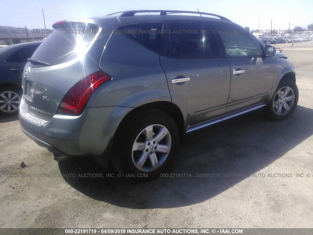 JN8AZ08T26W405358 - 2006 NISSAN MURANO SL/SE/S GRAY photo 4