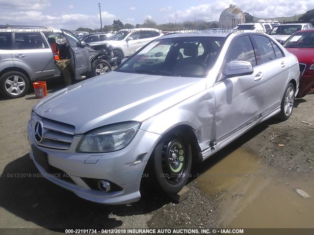 WDDGF56X49R047013 - 2009 MERCEDES-BENZ C 350 SILVER photo 2