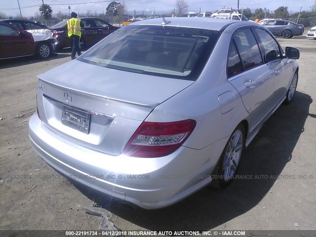 WDDGF56X49R047013 - 2009 MERCEDES-BENZ C 350 SILVER photo 4