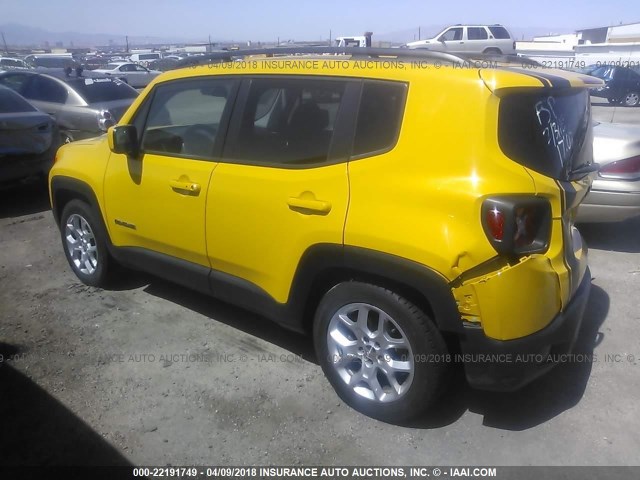 ZACCJABT6FPB82846 - 2015 JEEP RENEGADE LATITUDE YELLOW photo 3