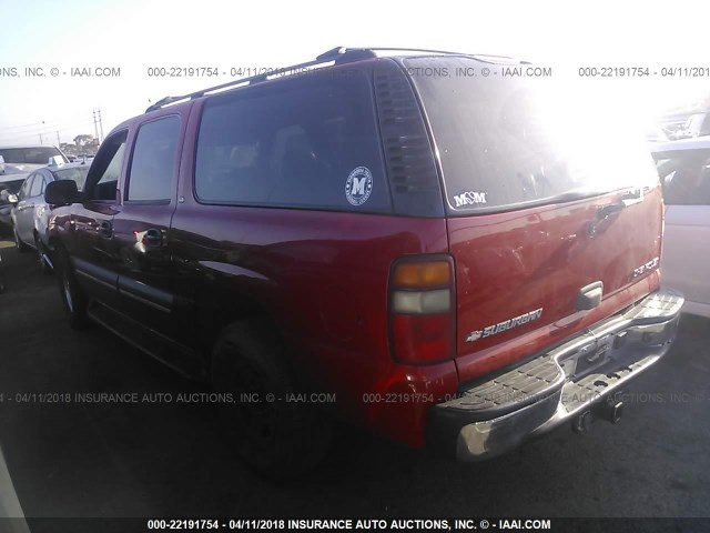 3GNEC16Z02G332440 - 2002 CHEVROLET SUBURBAN C1500 RED photo 3