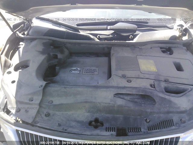 JTJBC1BA8B2422940 - 2011 LEXUS RX 450 SILVER photo 10