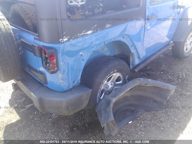 1C4AJWAG9CL154449 - 2012 JEEP WRANGLER SPORT 蓝色 照片 6