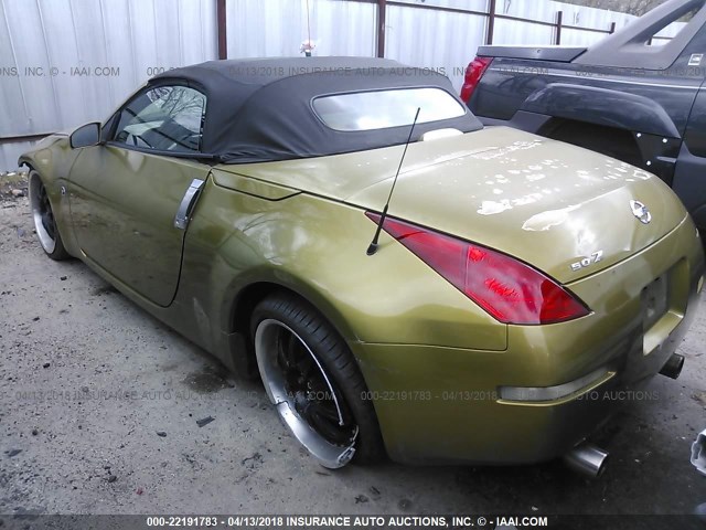 JN1AZ36D54T110023 - 2004 NISSAN 350Z ROADSTER GREEN photo 3