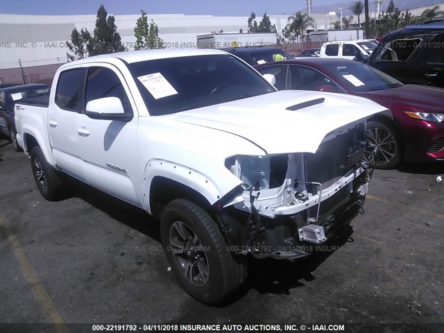 3TMAZ5CN6GM011610 - 2016 TOYOTA TACOMA DBL CAB/SR5/TRD SPORT/OR WHITE photo 1