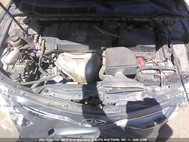 JTNBF3EK5A3001997 - 2010 TOYOTA CAMRY SE/LE/XLE GREEN photo 10