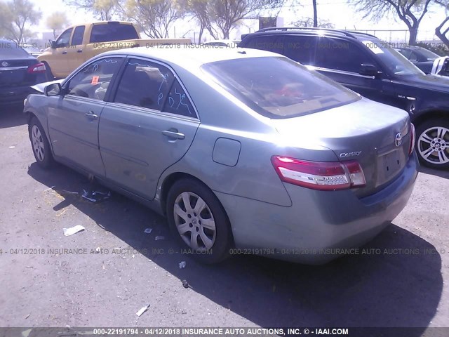 JTNBF3EK5A3001997 - 2010 TOYOTA CAMRY SE/LE/XLE GREEN photo 3