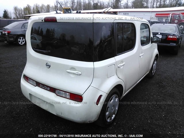 JN8AZ2KRXBT207521 - 2011 NISSAN CUBE S/SL/KROM WHITE photo 4