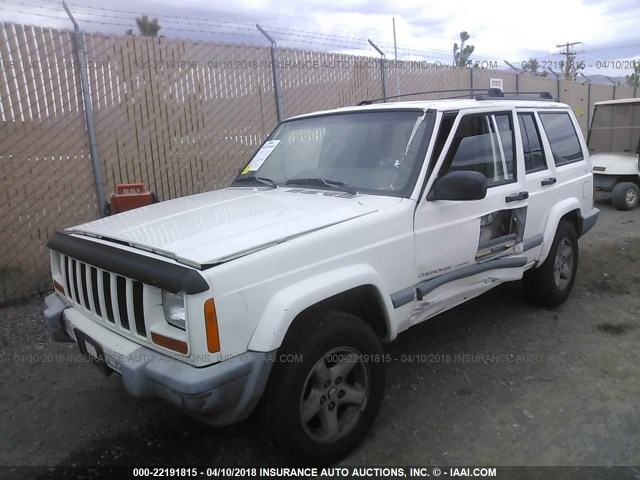 1J4FF48S1YL107102 - 2000 JEEP CHEROKEE SPORT WHITE photo 2