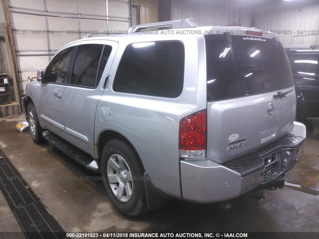 5N1AA08B94N734843 - 2004 NISSAN ARMADA SE/LE SILVER photo 3