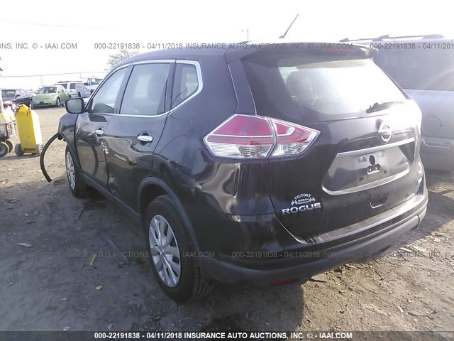 5N1AT2MV9EC766145 - 2014 NISSAN ROGUE S/SL/SV BLACK photo 3