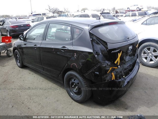 KMHCT5AE5CU038862 - 2012 HYUNDAI ACCENT GLS/GS BLACK photo 3