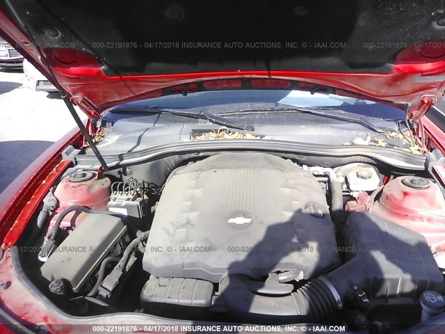 2G1FB1ED5B9145347 - 2011 CHEVROLET CAMARO LT RED photo 10