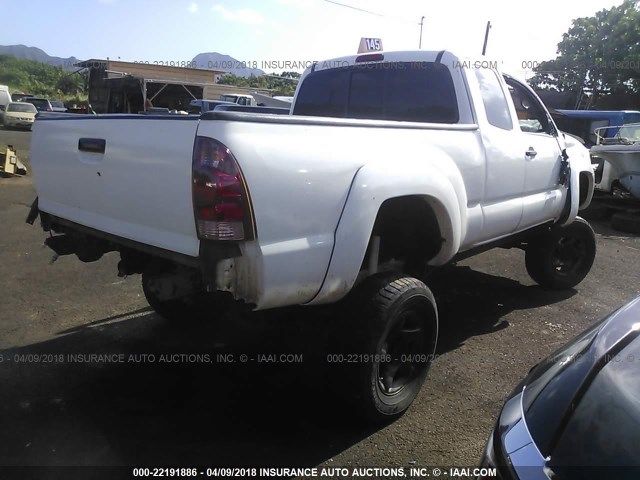 5TEUU42N65Z012988 - 2005 TOYOTA TACOMA ACCESS CAB WHITE photo 4