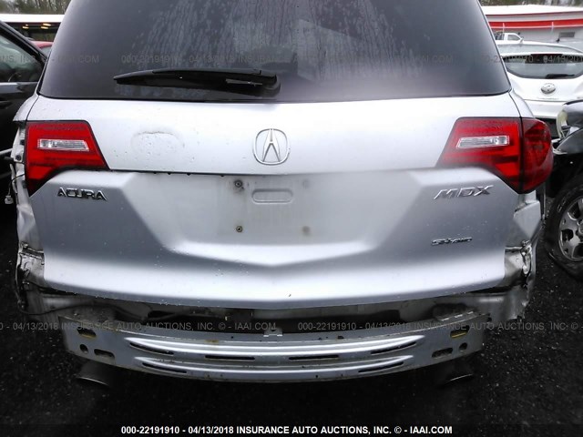 2HNYD28287H546991 - 2007 ACURA MDX SILVER photo 6