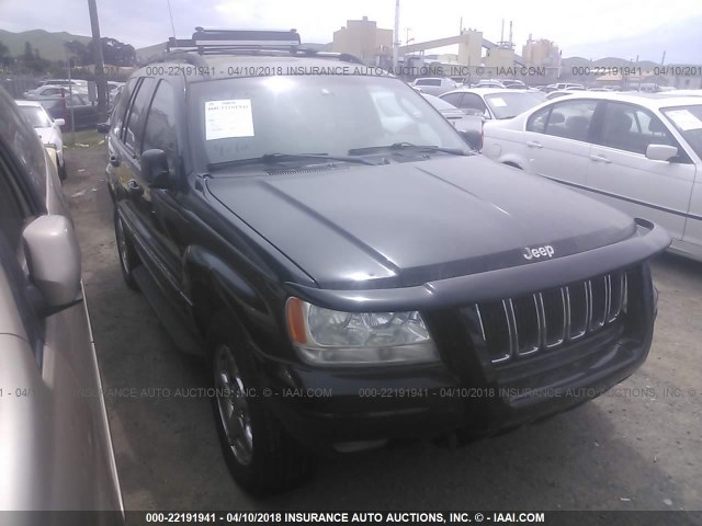 1J4GW58N22C105936 - 2002 JEEP GRAND CHEROKEE LIMITED BLACK photo 1