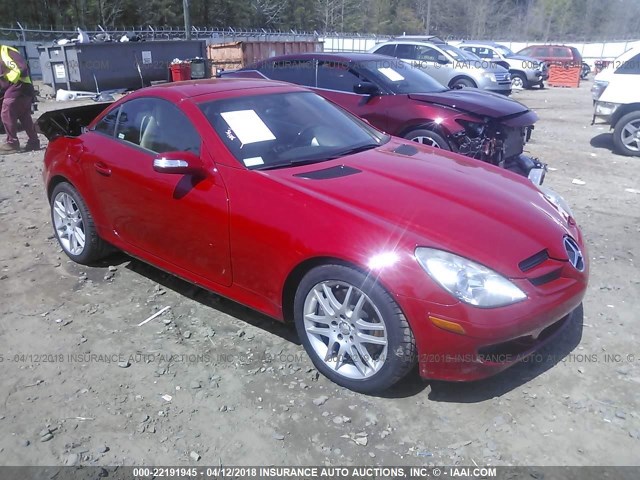 WDBWK56F58F186400 - 2008 MERCEDES-BENZ SLK 350 RED photo 1