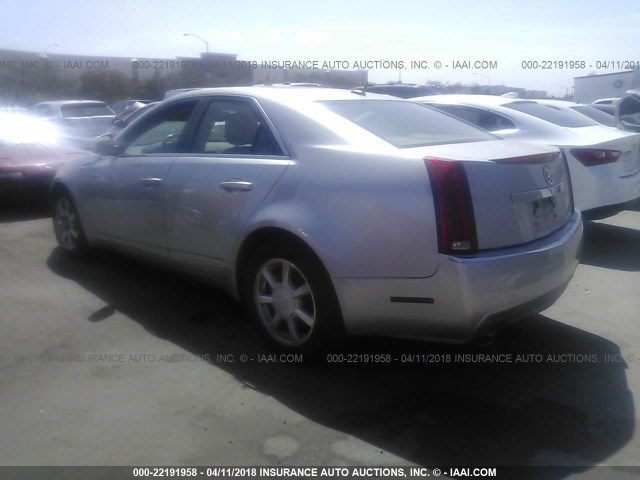 1G6DM577080104363 - 2008 CADILLAC CTS SILVER photo 3
