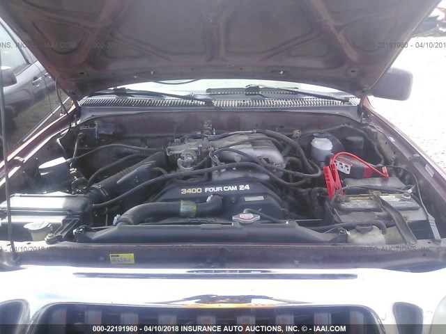 5TEHN72N82Z131878 - 2002 TOYOTA TACOMA DOUBLE CAB 红色 照片 10