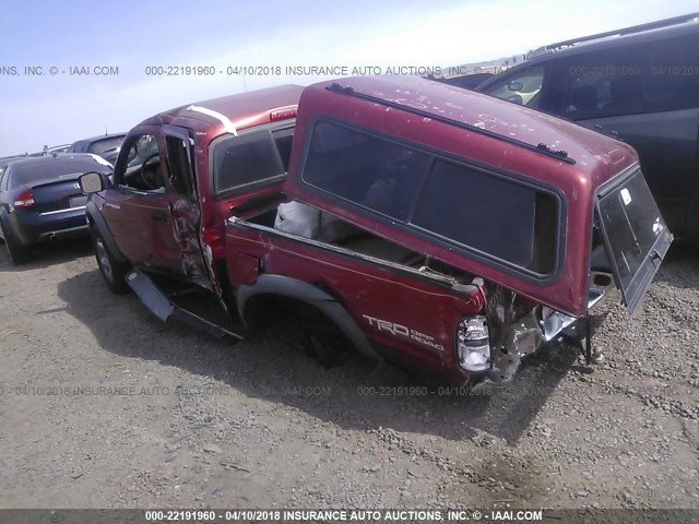 5TEHN72N82Z131878 - 2002 TOYOTA TACOMA DOUBLE CAB RED photo 3