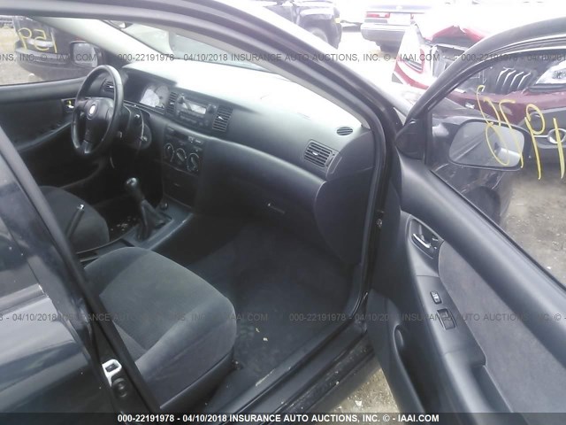 1NXBR32E16Z698186 - 2006 TOYOTA COROLLA CE/LE/S BLACK photo 5