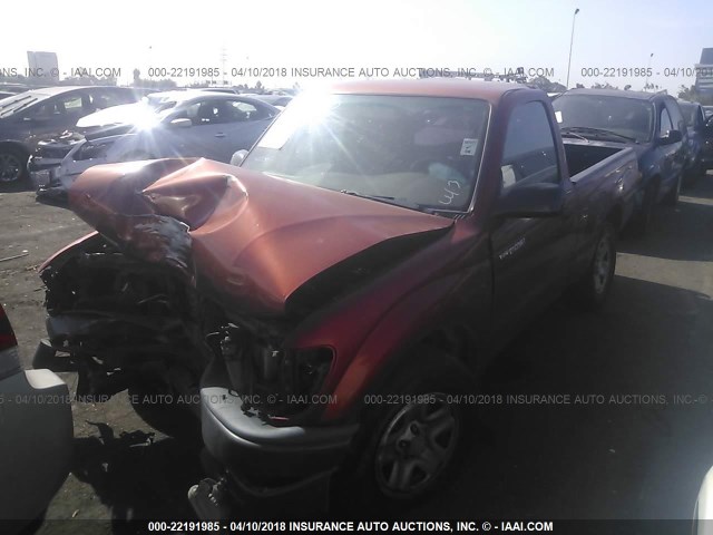 5TENL42N91Z785875 - 2001 TOYOTA TACOMA RED photo 2