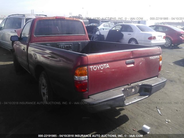 5TENL42N91Z785875 - 2001 TOYOTA TACOMA RED photo 3