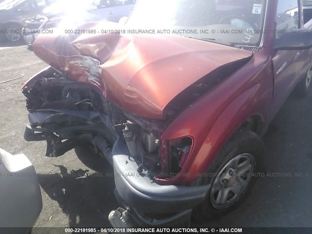 5TENL42N91Z785875 - 2001 TOYOTA TACOMA RED photo 6
