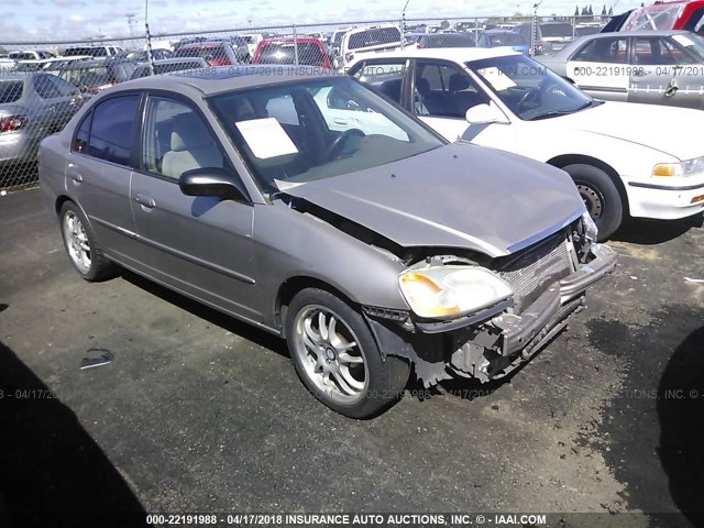 2HGES26711H508167 - 2001 HONDA CIVIC EX GOLD photo 1