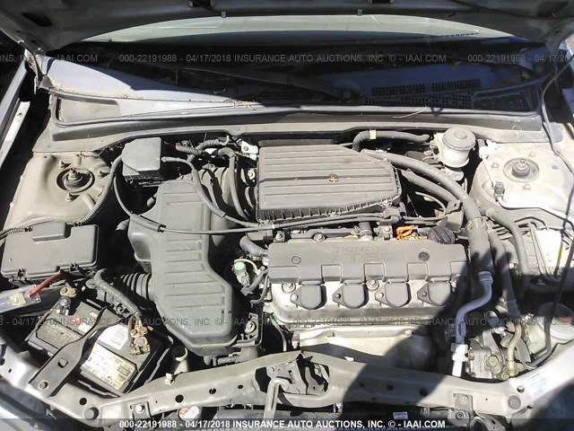 2HGES26711H508167 - 2001 HONDA CIVIC EX GOLD photo 10