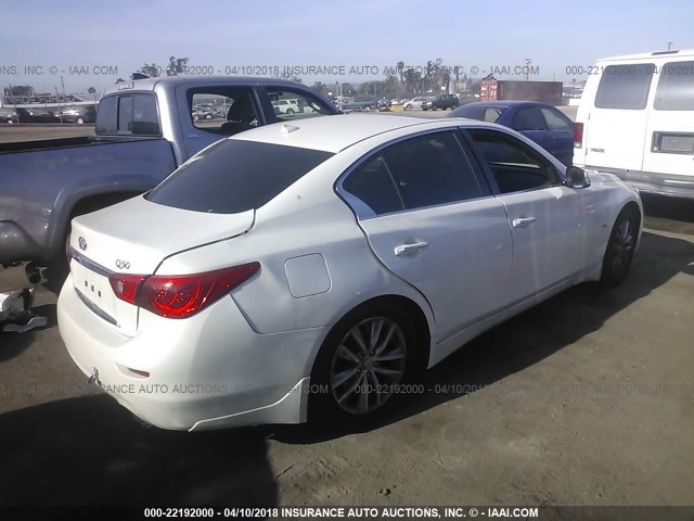 JN1EV7AP0GM305693 - 2016 INFINITI Q50 PREMIUM/SPORT WHITE photo 4