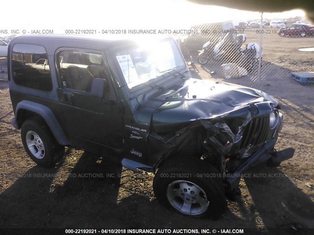 1J4FA49S5YP713735 - 2000 JEEP WRANGLER / TJ SPORT GREEN photo 1