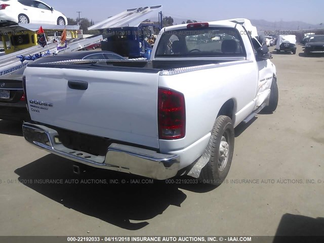3D7KA26C54G125554 - 2004 DODGE RAM 2500 ST/SLT 白色 照片 4
